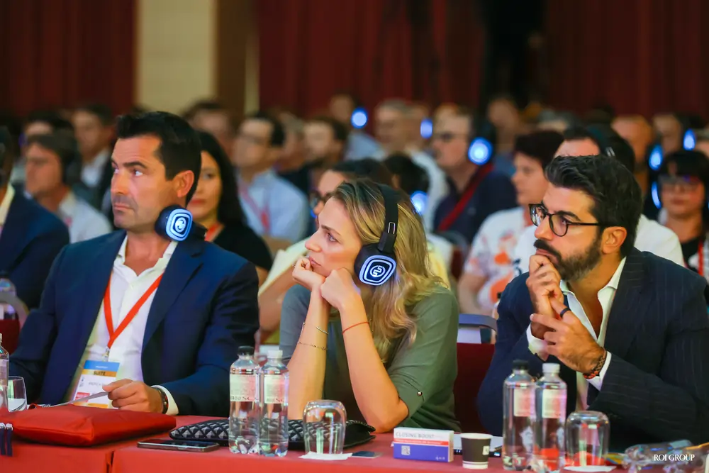 Cuffie wireless Silentsystem con audio Hi-Fi professionale per conferenze e congressi